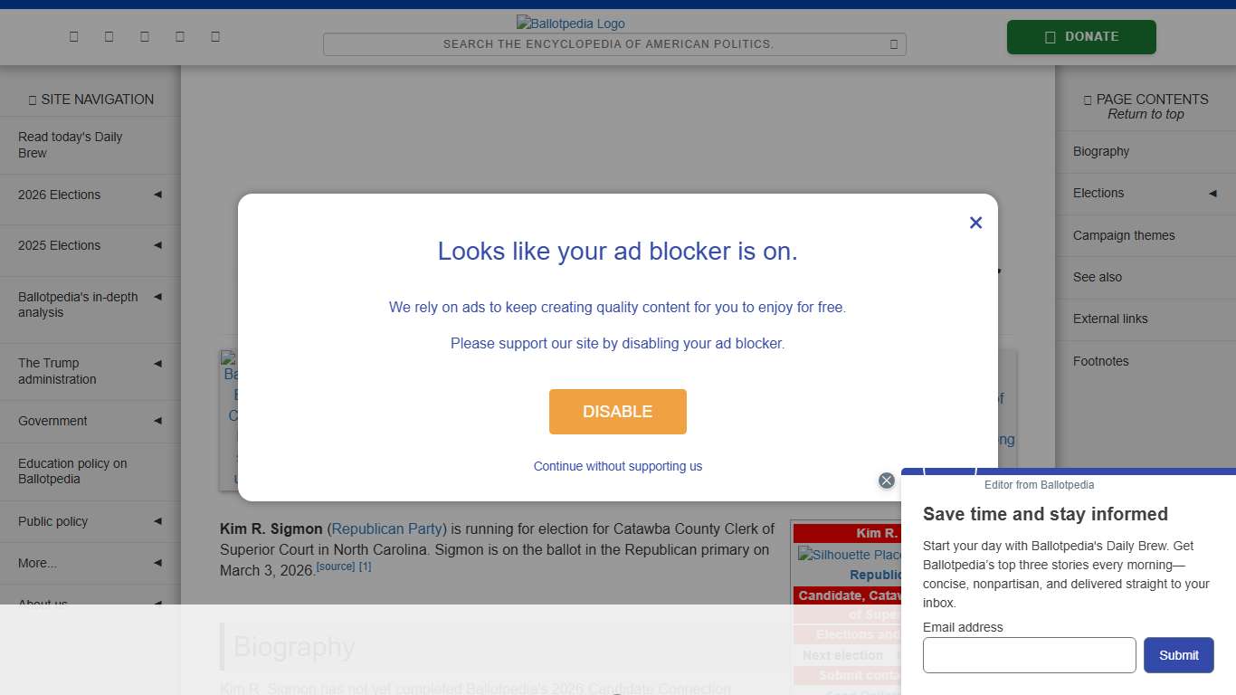 Kim R. Sigmon (Catawba County Clerk of Superior Court, North Carolina, candidate 2026) - Ballotpedia